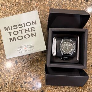 Swatch x Omega Speedmaster Moonswatch “Mission to the Moon” watch. New, unworn.